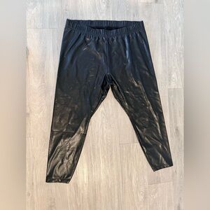 Old Navy Black Faux Leather Kids Leggings